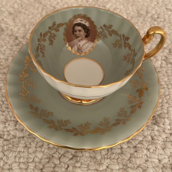 Vintage Ansley Queen Elizabeth ll teacup and saucer 1957 - Picture 1 of 8